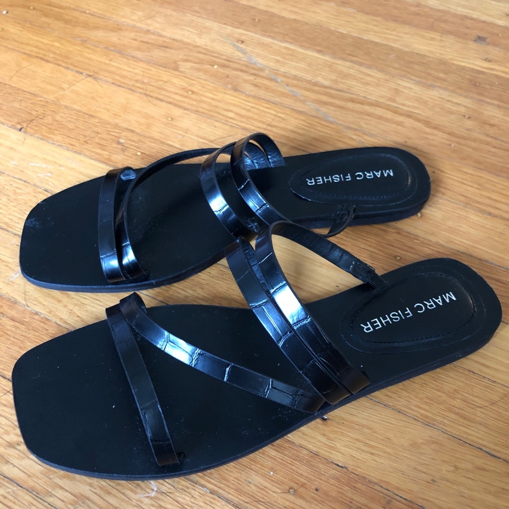 Marc Fisher Black Strappy Sandals